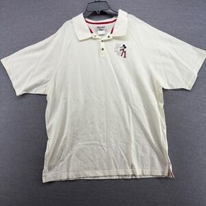 Walt Disney World Mickey Mouse WDW‎ 71 Polo Shirt Mens XXL Cream Vintage Style